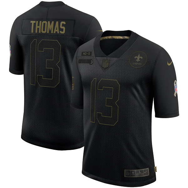 Men's New Orleans Saints Michael Thomas Nike Black 2020 Salute To Service Limited Jersey