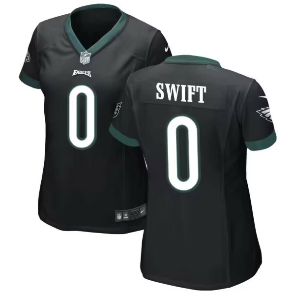 Women's Nike #0 Philadelphia Eagles D'Andre Swift Black Limited Jersey