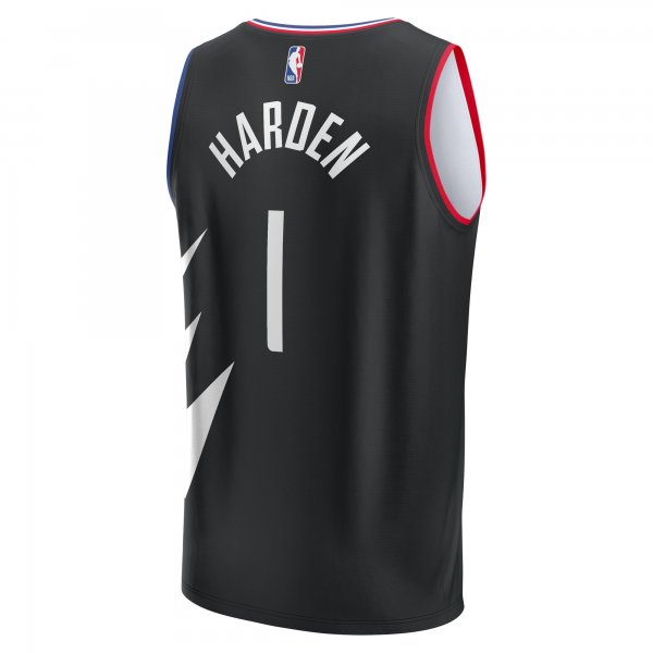 Youth LA Clippers James Harden Fanatics Black Fast Break Player Jersey - Statement Edition