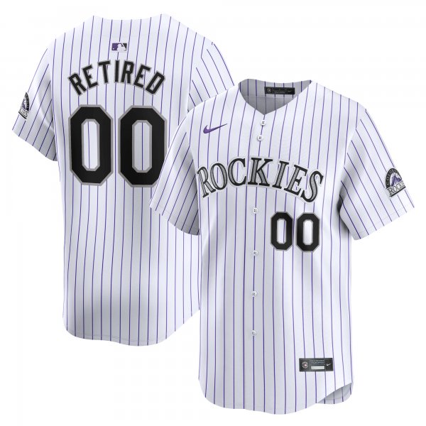 Men's Colorado Rockies Nike White Home Limited Pick-A-Player Retired Roster Jersey