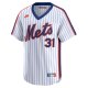 Men's New York Mets Mike Piazza Nike White Throwback Cooperstown Limited Jersey