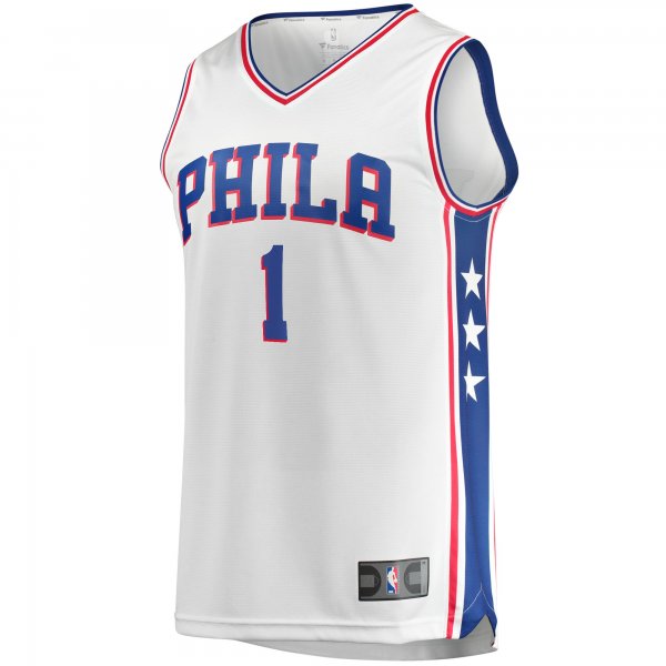 Men's Philadelphia 76ers James Harden Fanatics White Fastbreak Replica Player Jersey - Association Edition