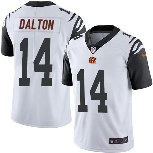 Nike Cincinnati Bengals #14 Andy Dalton White Men's Stitched NFL Limited New Color Rush Jersey