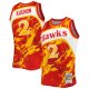 Men's Atlanta Hawks Stacey Augmon Mitchell & Ness Red 1991/92 Hardwood Classics Marble Swingman Jersey