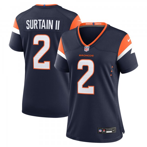 Women's Denver Broncos Patrick Surtain II Nike Navy Alternate Game Jersey