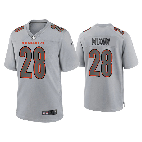 Men's Cincinnati Bengals Joe Mixon Gray Atmosphere Fashion Game Jersey