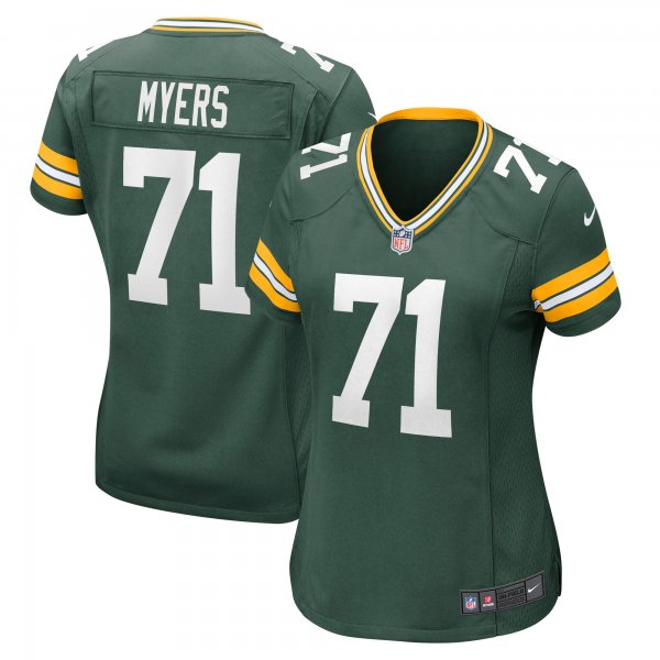 Women's Green Bay Packers Josh Myers Nike Green Nike Game Jersey