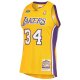 Men's Los Angeles Lakers Shaquille O'Neal Mitchell & Ness Gold 2000 NBA Finals Hardwood Classics Jersey