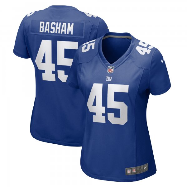 Women's New York Giants Boogie Basham Nike  Royal  Game Jersey