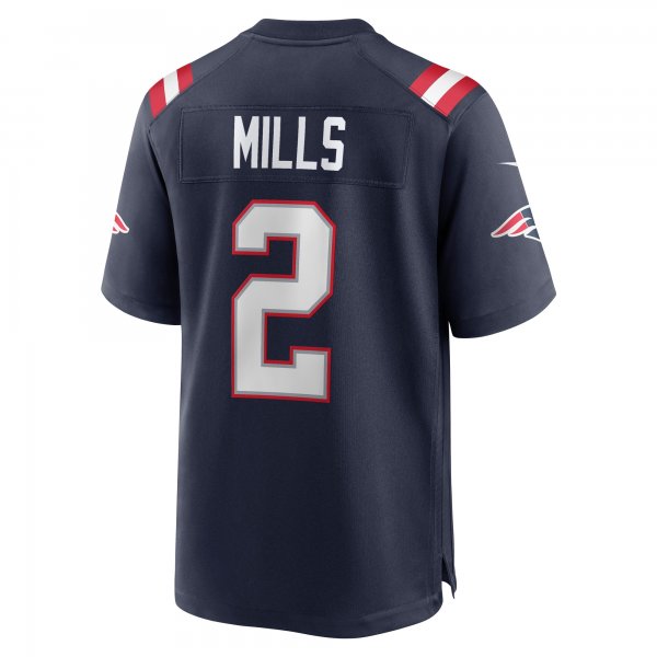 Men's New England Patriots Jalen Mills Nike Navy Game Player Jersey