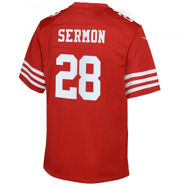 Youth San Francisco 49ers Trey Sermon Nike Scarlet Game Jersey