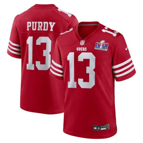 Men's San Francisco 49ers #13 Brock Purdy Nike Scarlet Super Bowl LVIII Limited Jersey