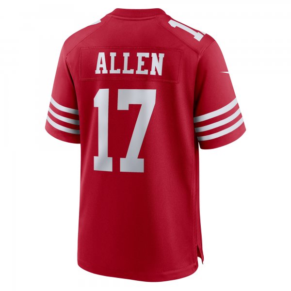 Men's San Francisco 49ers Brandon Allen Nike  Scarlet  Game Jersey