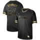 Seattle Mariners #24 Ken Griffey Black Gold Stitched MLB Jersey