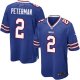 Nike Buffalo Bills #2 Nathan Peterman Men's Game Royal Blue Home NFL Jersey