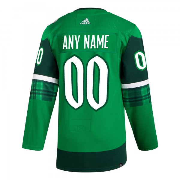 Men's San Jose Sharks  adidas Kelly Green St. Patrick's Day Custom Jersey