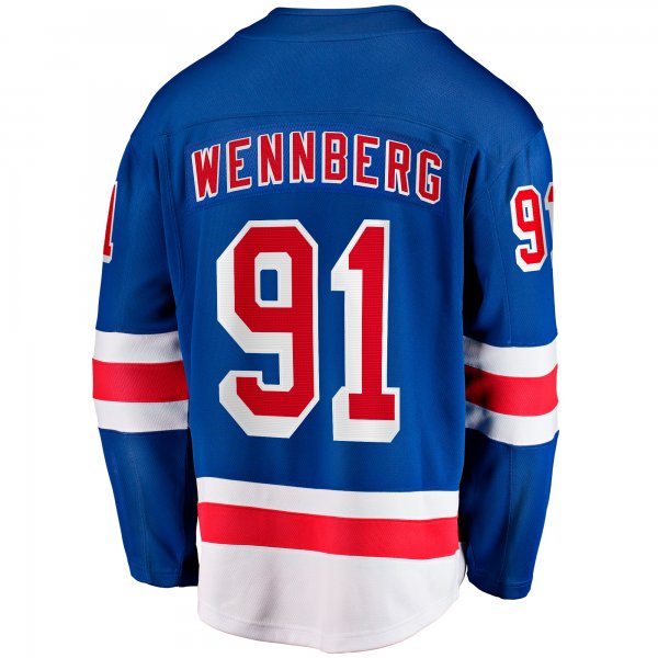 Men's New York Rangers Alexander Wennberg Fanatics Blue Home Breakaway Jersey