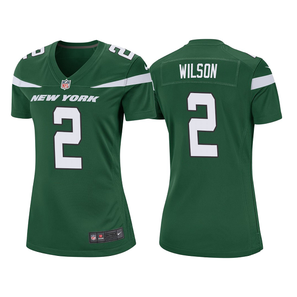 Women's New York Jets #2 Zach Wilson Green 2021 NFL Draft Game Jersey