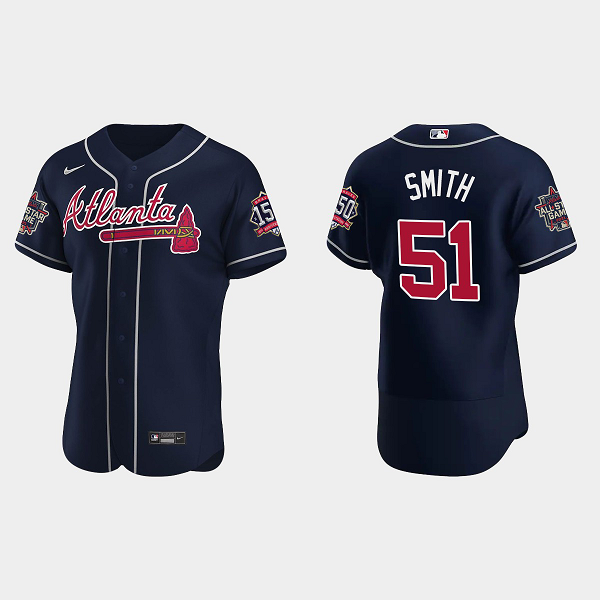 Men's Atlanta Braves #51 Will Smith Team Navy 2021 MLB All-Star Jersey