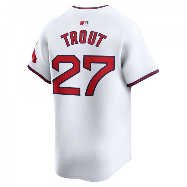 Men's Los Angeles Angels Mike Trout Nike White Alternate Limited Player Jersey