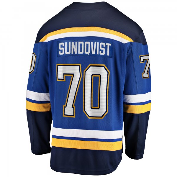 Men's St. Louis Blues Oskar Sundqvist Fanatics Blue Home Breakaway Player Jersey