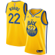 Men's Golden State Warriors #22 Andrew Wiggins Gold Jordan Brand 2020/21 Swingman Badge Statement Edition NBA Jersey