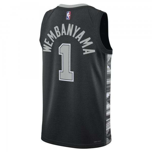 Unisex San Antonio Spurs Victor Wembanyama Jordan Brand Black Swingman Jersey - Statement Edition