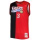 Men's Philadelphia 76ers Mitchell & Ness Black/Red Big & Tall Hardwood Classics 2000/01 Split Swingman Jersey