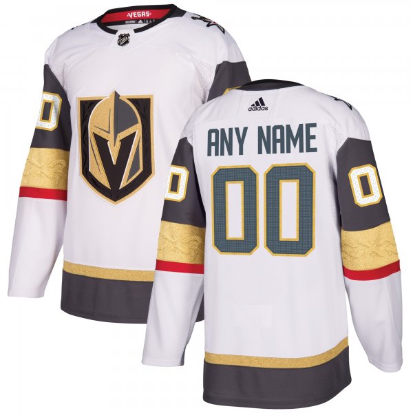 Men's Vegas Golden Knights adidas White Away Custom Jersey