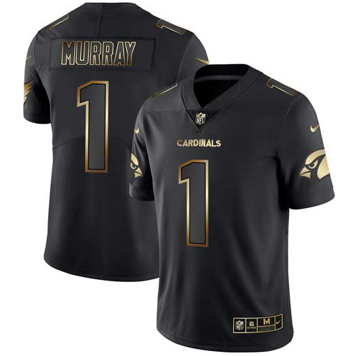 Men's Nike Arizona Cardinals #1 Kyler Murray Black Gold Vapor Untouchable Limited NFL Jersey