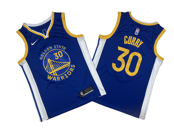 Men's Golden State Warriors #30 Stephen Curry Blue Mitchell and Ness NBA Jersey