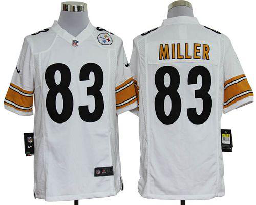 Nike Pittsburgh Steelers #83 Heath Miller White Men's Stitched NFL Game Jersey