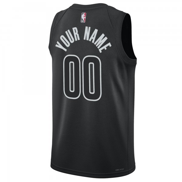 Unisex Brooklyn Nets Jordan Brand Black 2022/23 Swingman Custom Jersey - Statement Edition