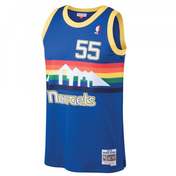 Men's Denver Nuggets Dikembe Mutombo Mitchell & Ness Blue 1991/92 Hardwood Classics Swingman Jersey