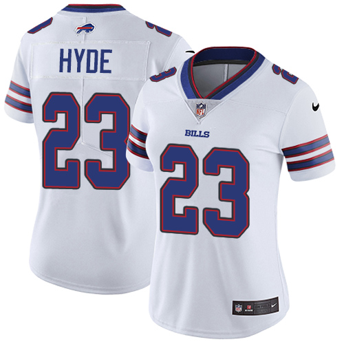 Women's Nike Buffalo Bills #23 Micah Hyde White Vapor Untouchable Limited Player NFL Jersey