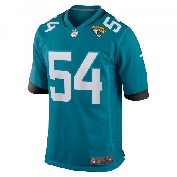 Men's Jacksonville Jaguars DJ Coleman Nike  Teal  Game Jersey