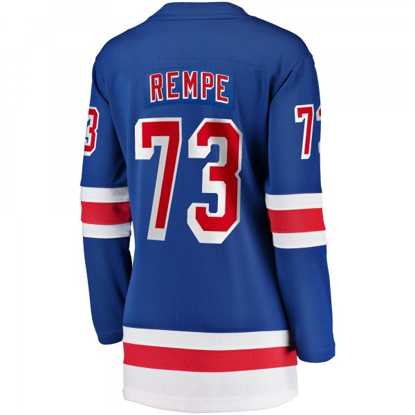 Women's New York Rangers Matt Rempe Fanatics Blue Home Breakaway Jersey