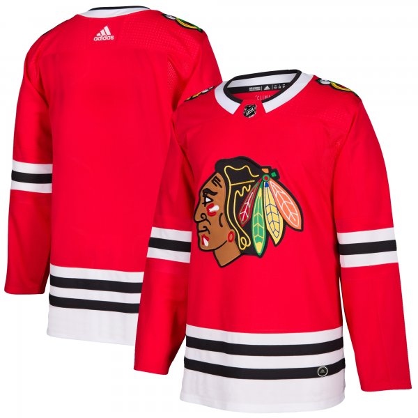 Men's Chicago Blackhawks adidas Red Home Blank Jersey