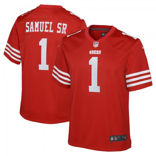 Youth San Francisco 49ers #1 Deebo Samuel Sr Nike Scarlet Game Player Jersey