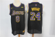 Men's Los Angeles Lakers #8 #24 Kobe Bryant Black Nike Swingman 2021 Earned Edition Stitched Jersey With NEW Sponsor Logo