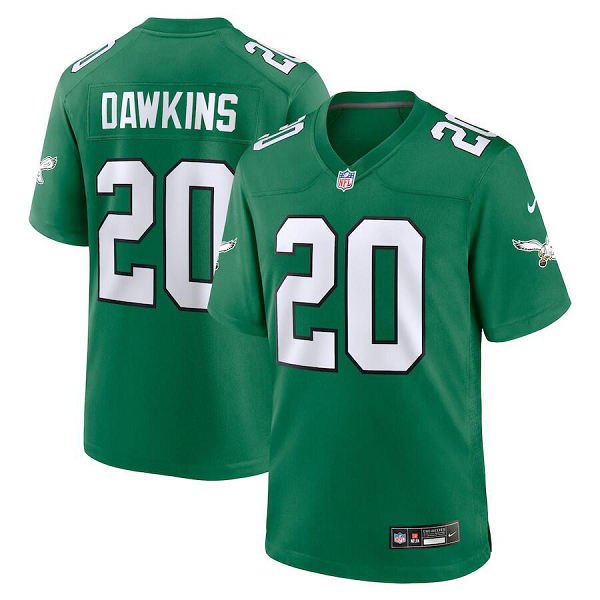 Men's Philadelphia Eagles #20 Brian Dawkins Alternate Retired Limited Kelly Green Jersey