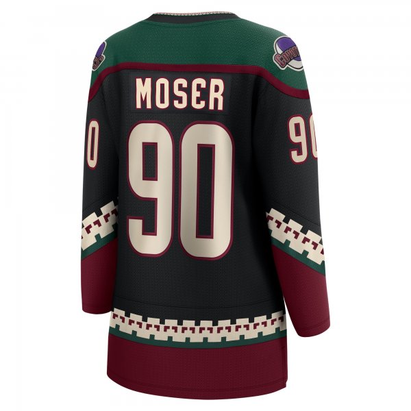 Women's Arizona Coyotes J.J. Moser Fanatics Black Home Breakaway Player Jersey