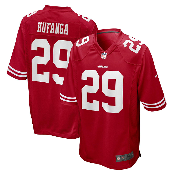 Men's San Francisco 49ers #29 Talanoa Hufanga Scarlet Game Nike NFL Jersey