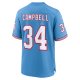 Men's Tennessee Titans Earl Campbell Nike Light Blue Oilers Throwback Retired Player Game Jersey