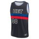 Men's Detroit Pistons  Fanatics Charcoal Fast Break Custom Jersey - Statement Edition