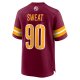 Youth Washington Commanders Montez Sweat Nike Burgundy Game Jersey