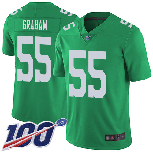 Philadelphia Eagles #55 Brandon Graham Green Men's Stitched NFL Limited Rush 100th Season Jersey