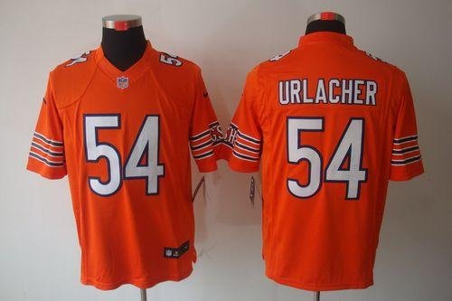 Nike Chicago Bears #54 Brian Urlacher Orange Alternate Men's Stitched NFL Limited Jersey