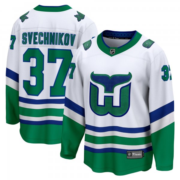 Men's Carolina Hurricanes Andrei Svechnikov Fanatics White Whalers Premier Breakaway Jersey