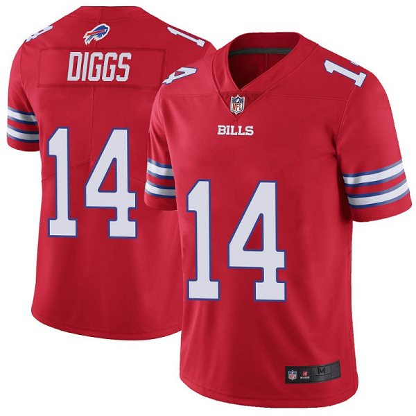 Men's #14 Stefon Diggs Buffalo Bills Color Rush Vapor Untouchable Red Limited Jersey